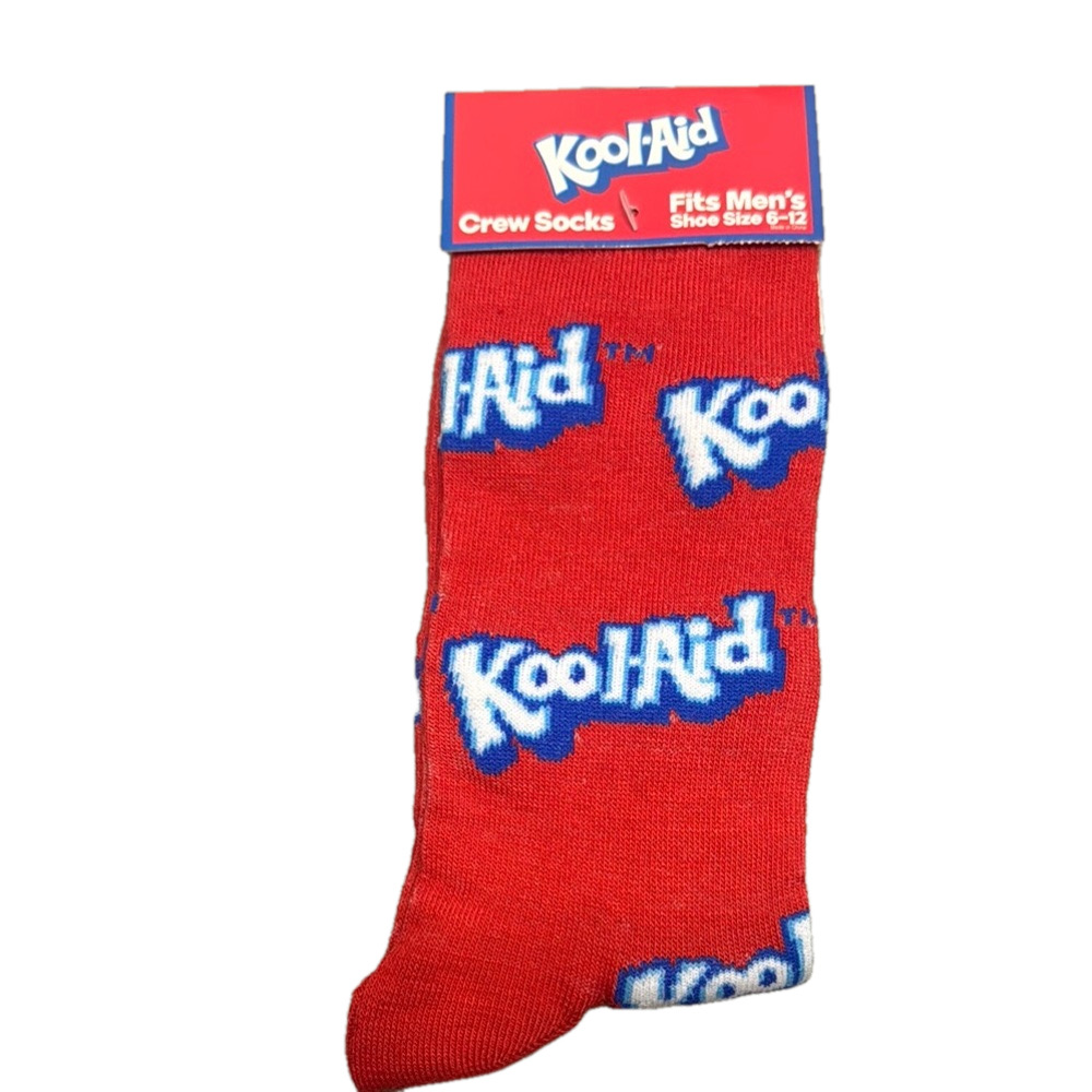 Kool-Aid Fun Retro Red Casual Crew Socks NWT